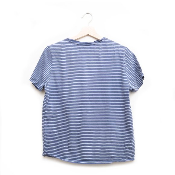 Vince Periwinkle Color Stripes Tee - Picture 5 of 5